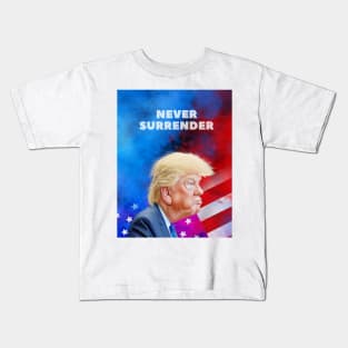 donald trump Mugshot 2024 never surrender Kids T-Shirt